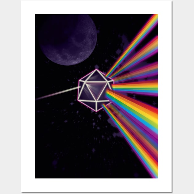 Pink Floyd Dark Side of the D20 Wall Art by Natural 20 Shirts